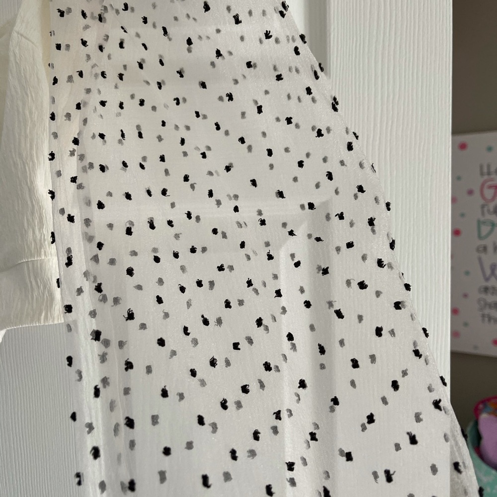 ZARA polka dot sleeves top XS NWT - Picture 3 of 5